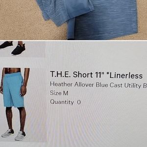 Lululemon T.H.E Linerless 11" shorts